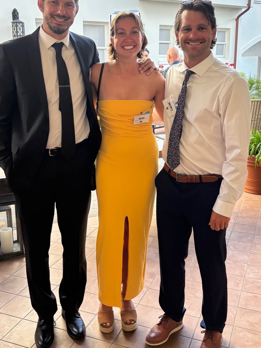 Lulu's Yellow Strapless Maxi Dress with Front Slit - Picture 2 of 6